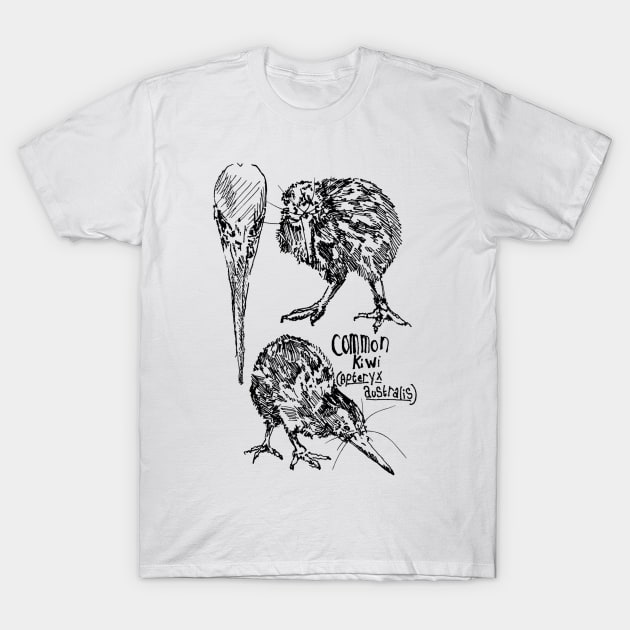 Kiwi Bird Anatomy T-Shirt by Animal Surrealism